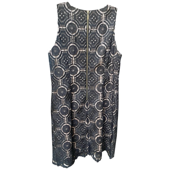 Eliza J Black Lace Shift Dress - Sleeveless Crew Neck Event - Size 10P - Petite - Picture 3 of 15